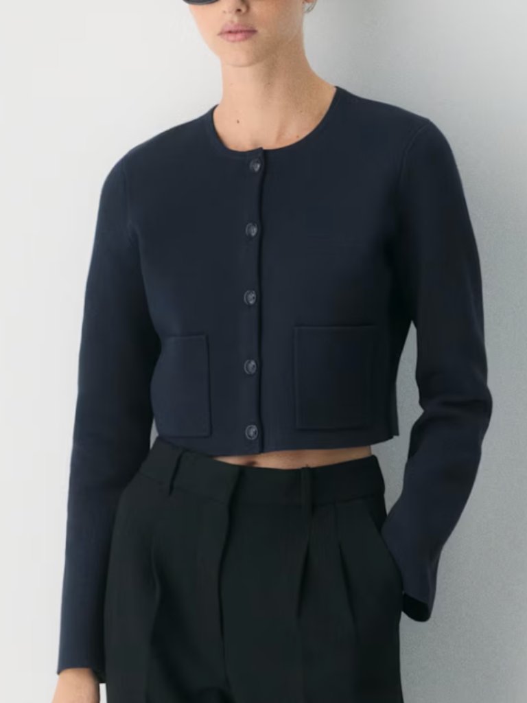 Aritzia Notable Cardigan - Wonder Yarn In Dark Night Navy